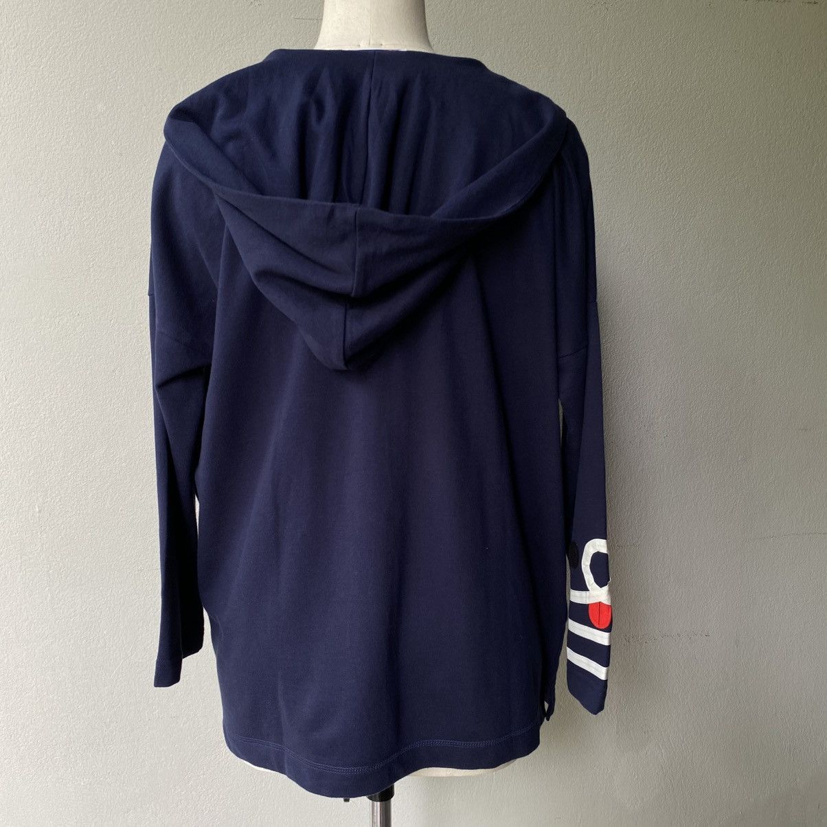 Ne-Net Ne-net Navy Zip Hoodie with Striped Sleeve Size XS / US 0-2 / IT 36-38 - 15 Thumbnail