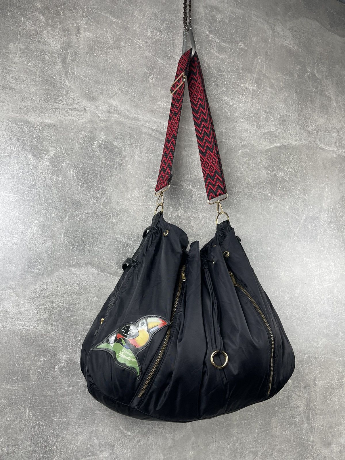 Roberto Cavalli Roberto Cavalli Freedom Y2K Nylon Bag Toucan Zip Pockets Size ONE SIZE - 2 Thumbnail