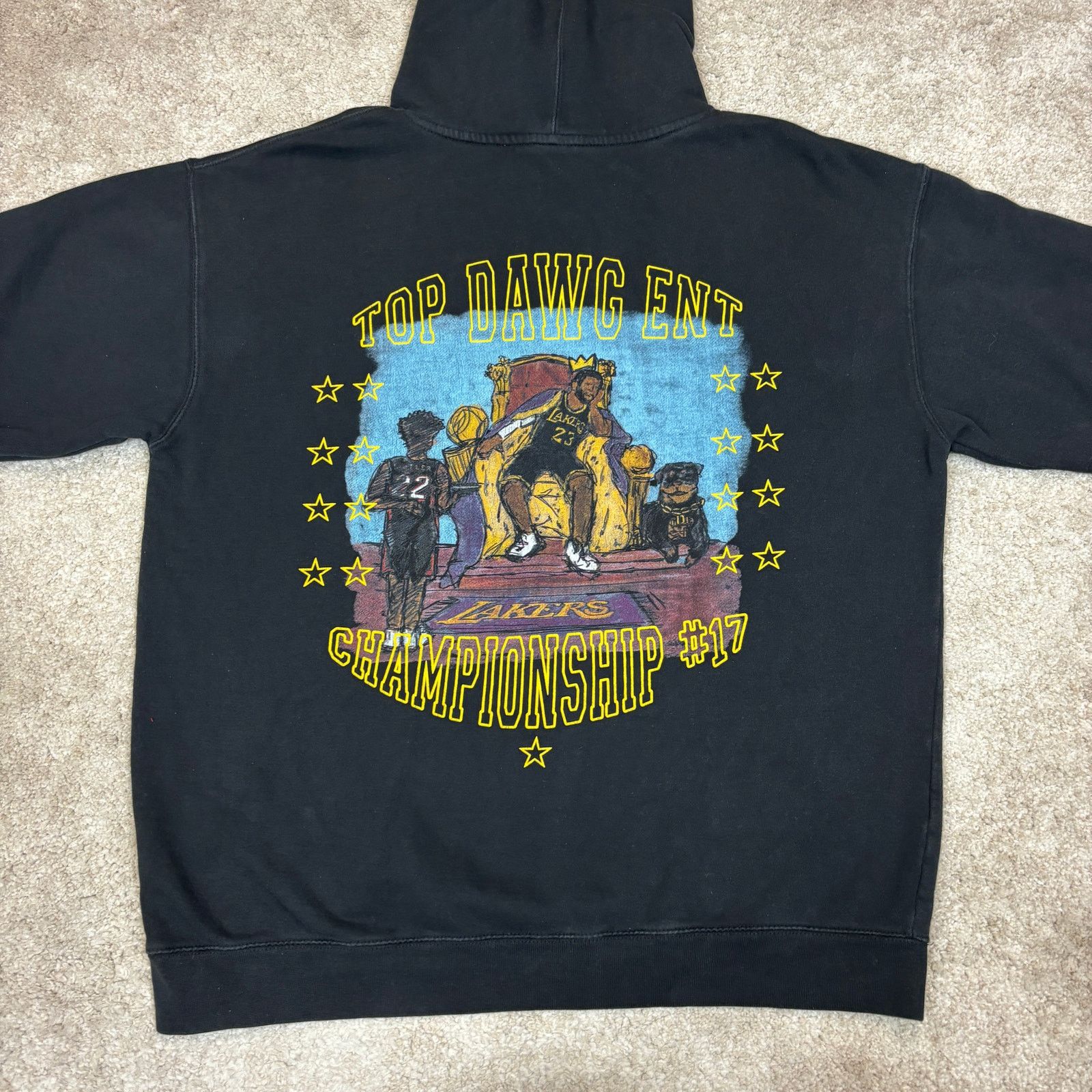 Top Dawg Entertainment Rare TDE LA Lakers Top Dog Ent #17 Hoodie Men's XL Kenrick Size US XL / EU 56 / 4 - 4 Thumbnail