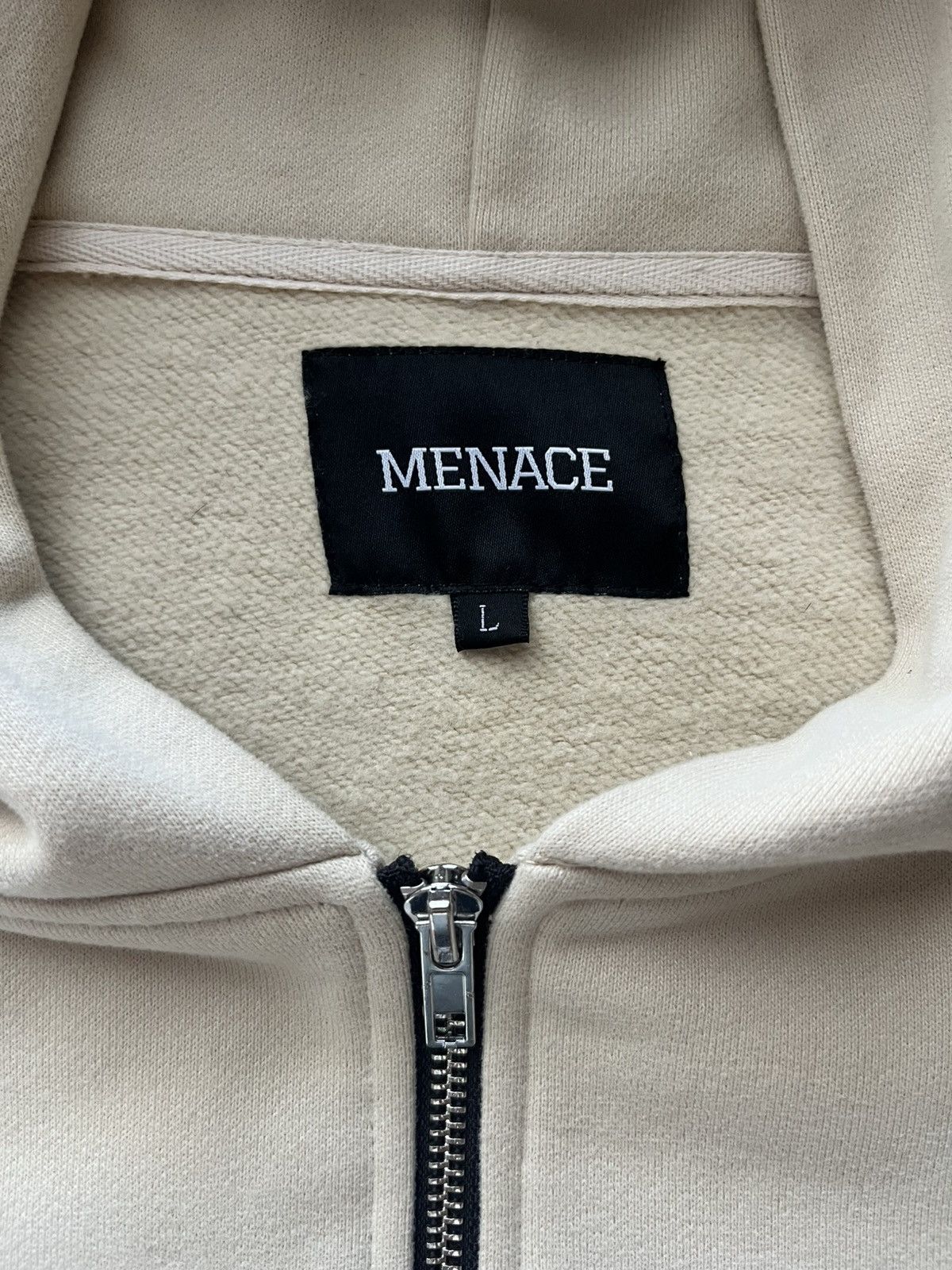 Menace Menace Cream Cross Heavyweight Zip Up Size L Size US L / EU 52-54 / 3 - 3 Thumbnail