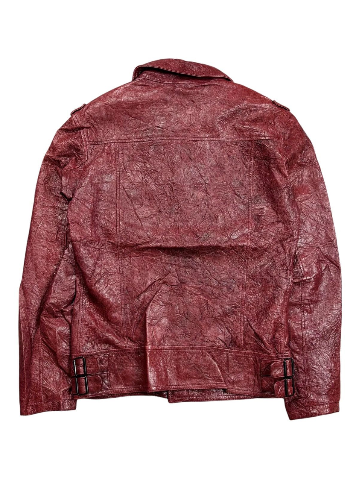 Ekam 2000s Tete Homme - Red Blood Rider Leather Jacket Size US M / EU 48-50 / 2 - 4 Thumbnail