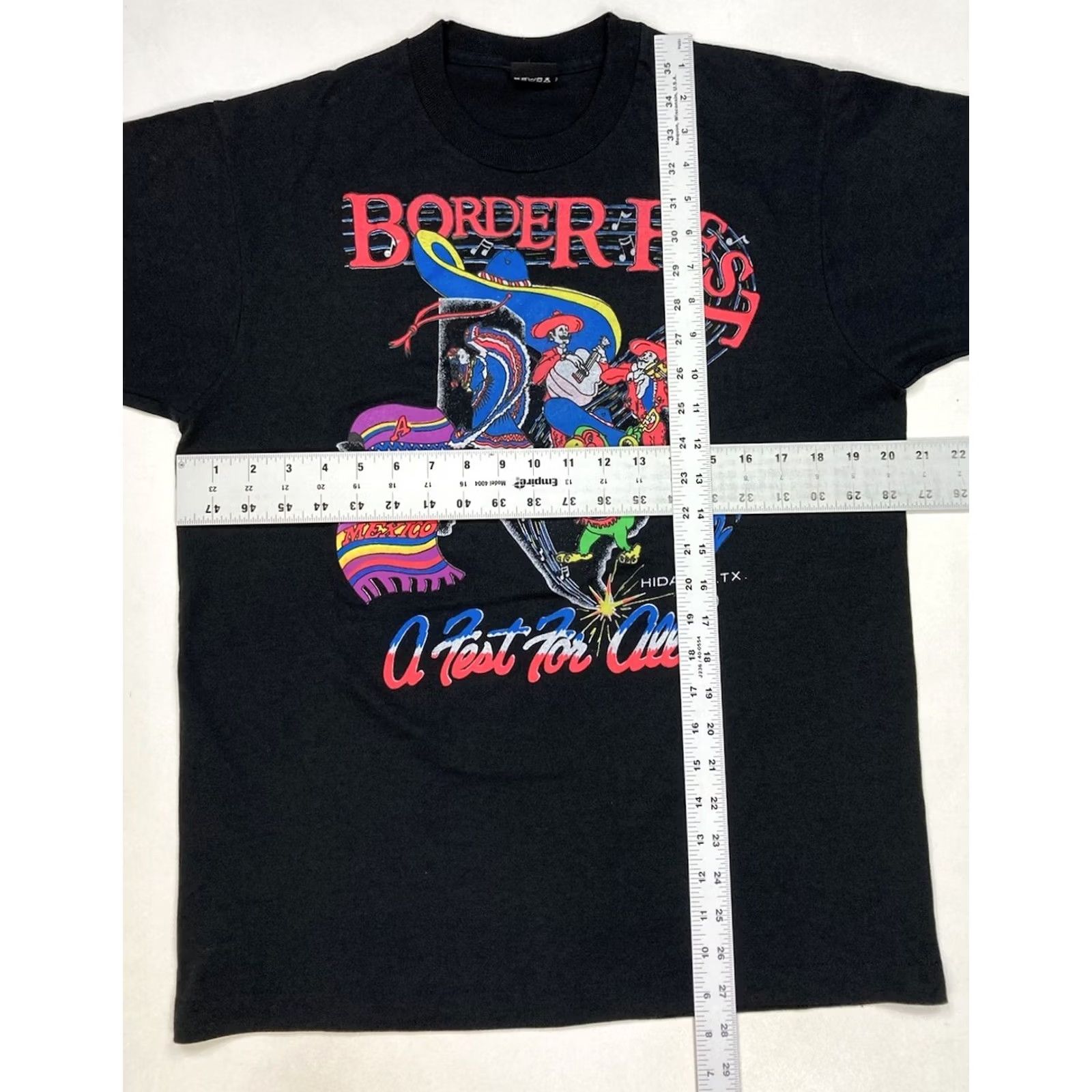 Vintage VINTAGE Border Fest Texas A Salute To Mexico T-shirt Men Medium 90 Single Stitch Size US M / EU 48-50 / 2 - 7 Thumbnail