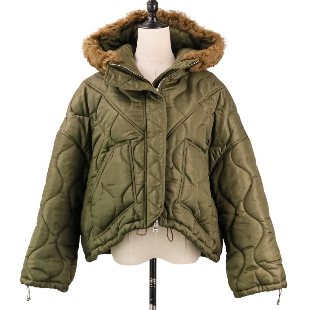 Other Other Blancha Nylon Shearling Bomber Jacket Fur Outerwear 23020510000630 DUTY FREE for USA Size ONE SIZE - 1 Thumbnail