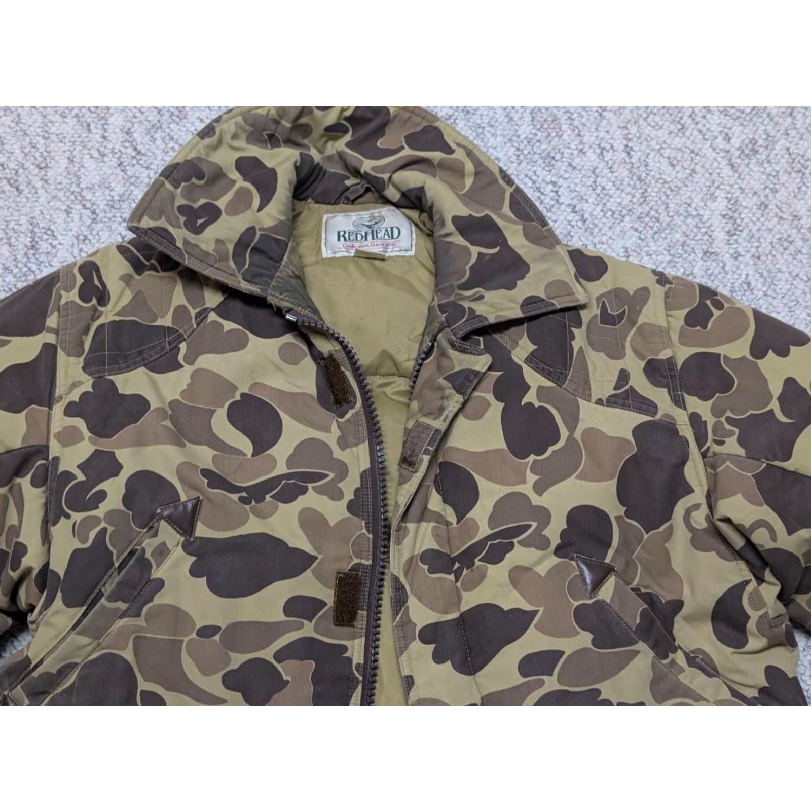 Vintage VINTAGE goose down CAMOUFLAGE PARKA jacket M MEN Brown Down insulation Cotton blend Zip 42-44 Frogskin Goose Down Parka Size US M / EU 48-50 / 2 - 4 Thumbnail