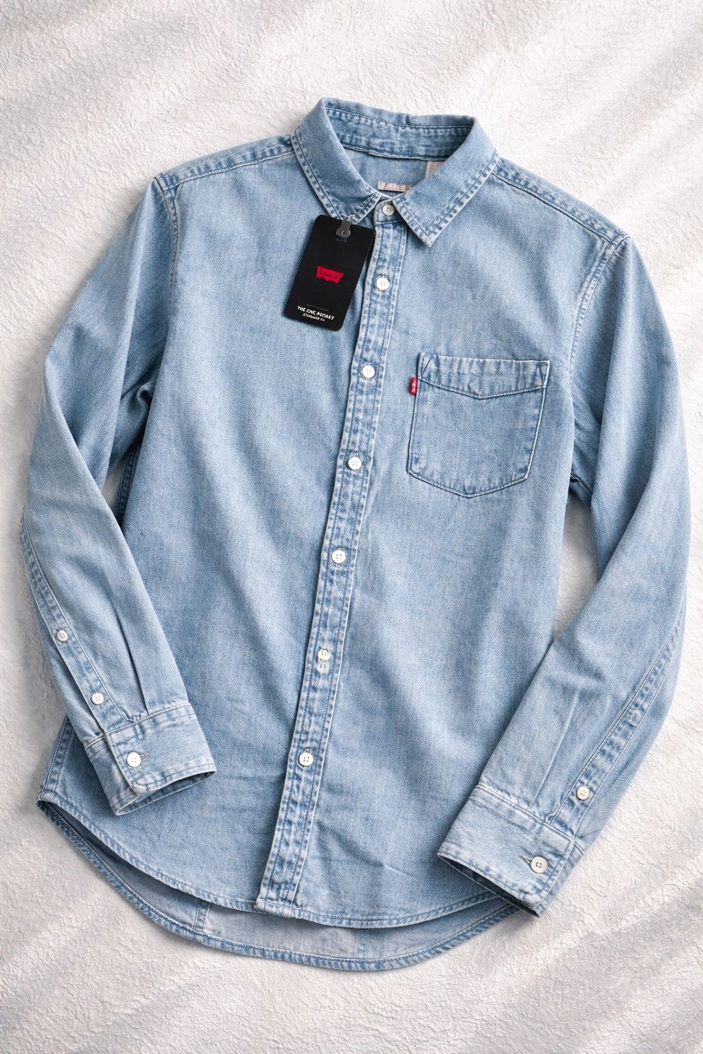 Levi's Levi’s One Pocket Denim Button Up Shirt Light Blue Size US S / EU 44-46 / 1 - 2 Thumbnail