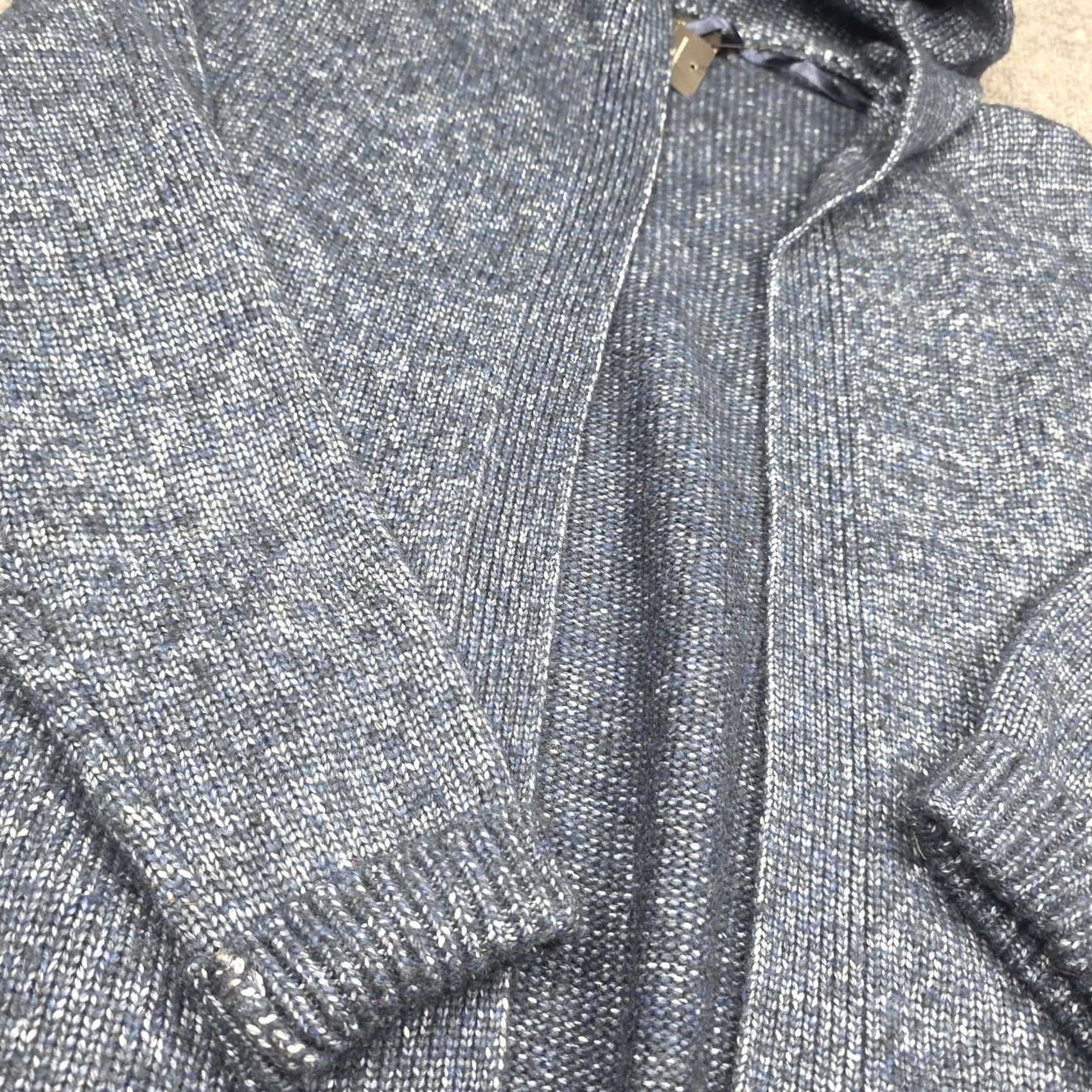 Banana Republic Banana Republic Women's Navy Hooded Open Front Cardigan Sweater NWT Sz M Size M / US 6-8 / IT 42-44 - 2 Thumbnail