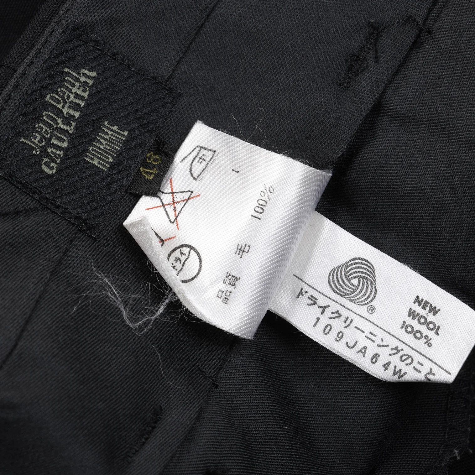 Jean Paul Gaultier Summer Wool Two-Tuck Pants in Black Size 48 Size US 32 / EU 48 - 15 Thumbnail