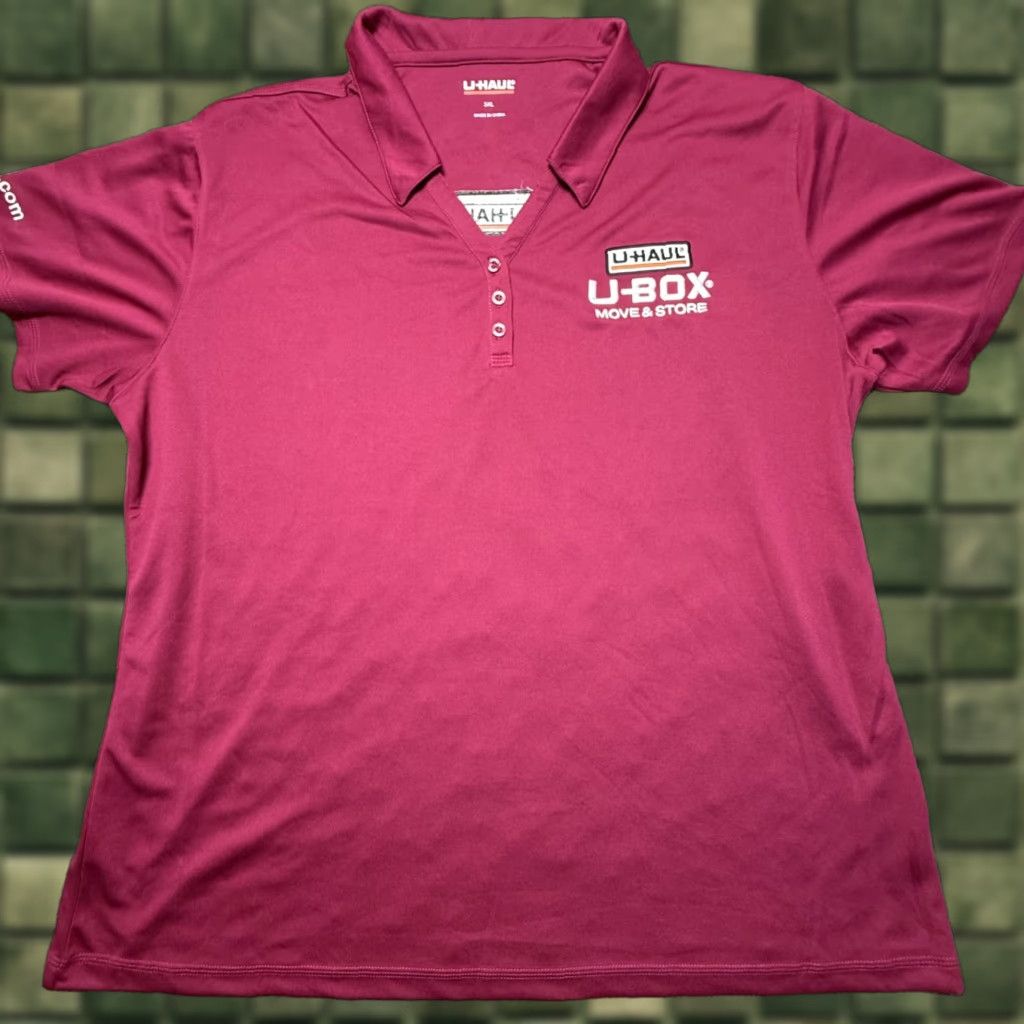 Vintage U-Haul Shirt Womens 3XL Red U-Box Move & Store Y-Placket Polo Uniform Shirt Size XXL / US 16-18 / IT 52-54 - 1 Thumbnail
