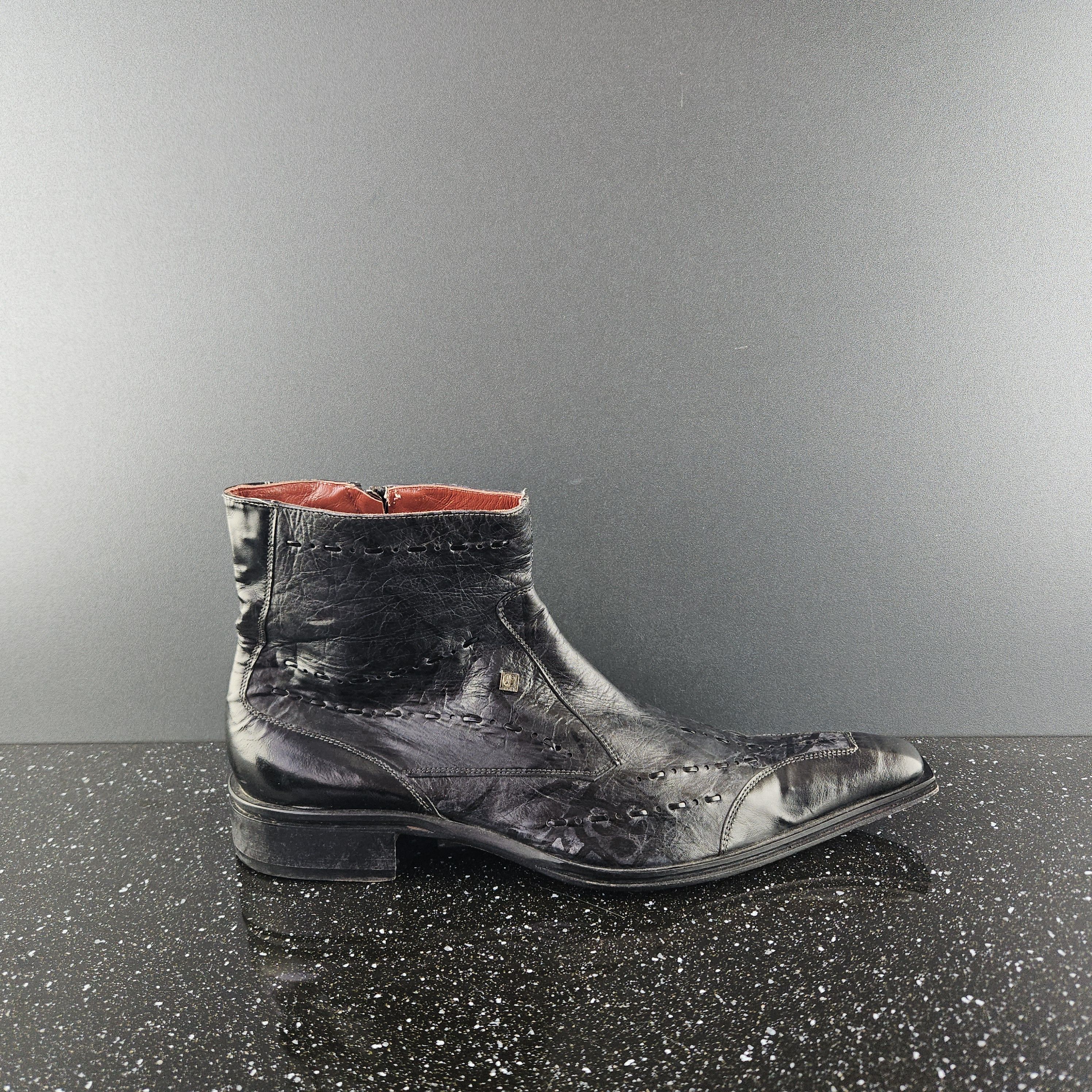 image of Jo Ghost Black Ankle Boots, Men's (Size 9)