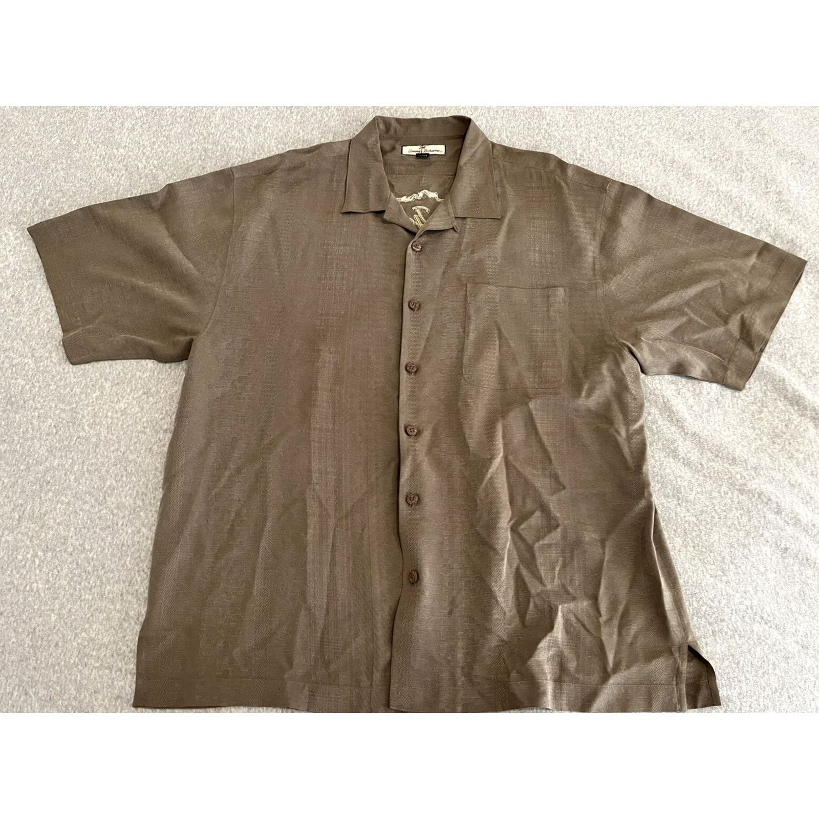 Tommy Bahama Tommy Bahama Silk Embroidered Shirt Bogey Last Call Golf Cigar Martini Mens XL Green Slim? Size US XL / EU 56 / 4 - 3 Thumbnail