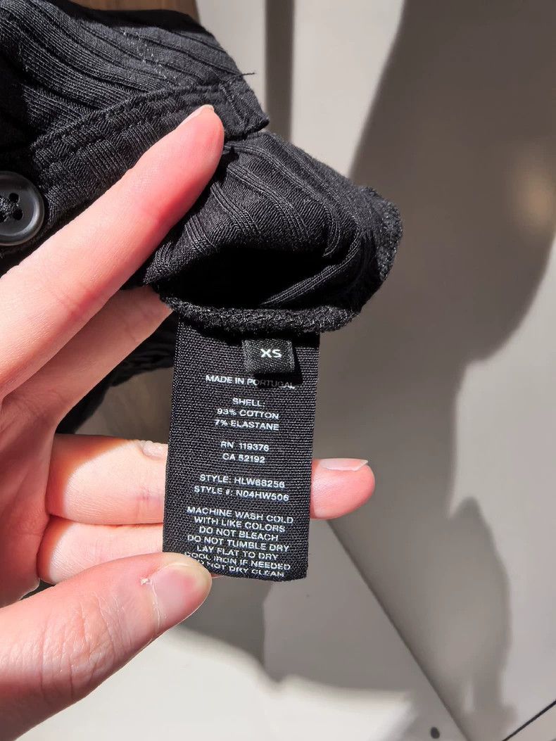Helmut Lang HELMUT LANG Short sleeve top with irregular black design Size XS / US 0-2 / IT 36-38 - 5 Thumbnail