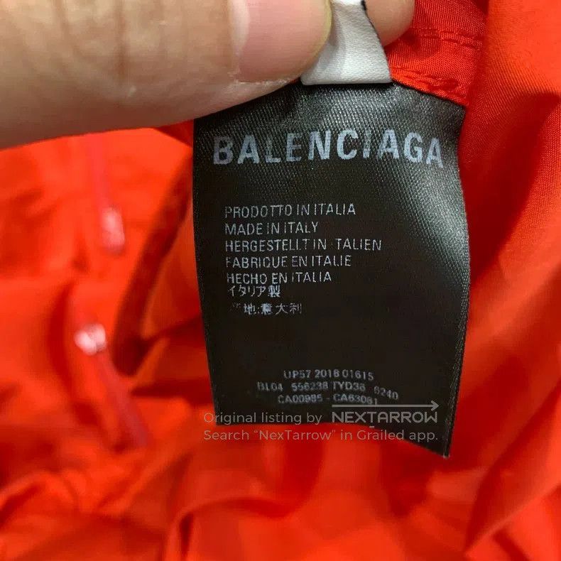 Balenciaga Balenciaga Red Embroidered Logo Jacket. Size US M / EU 48-50 / 2 - 4 Thumbnail