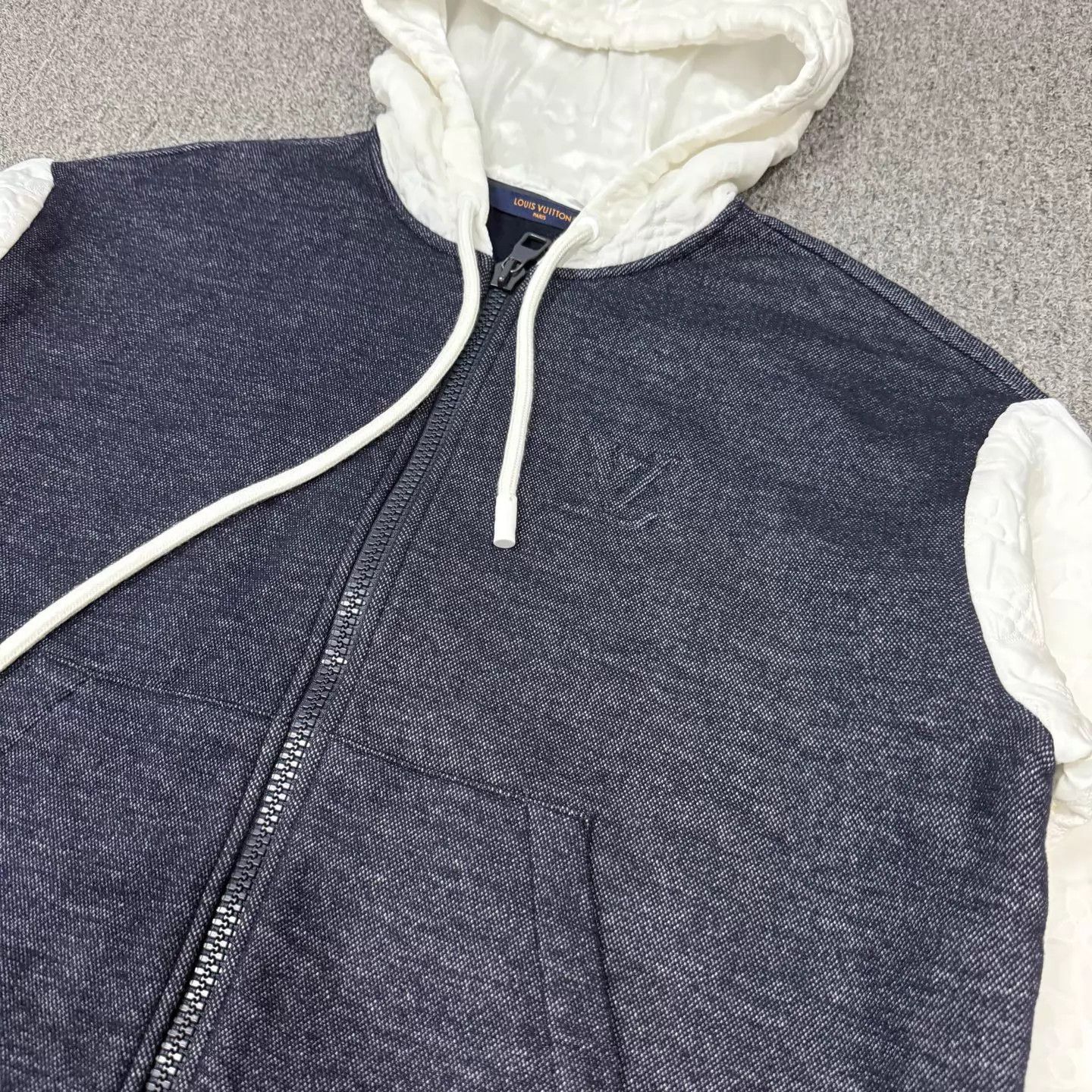 Louis Vuitton LV Monogram denim panelled hooded jacket S 99 New Size US S / EU 44-46 / 1 - 3 Thumbnail