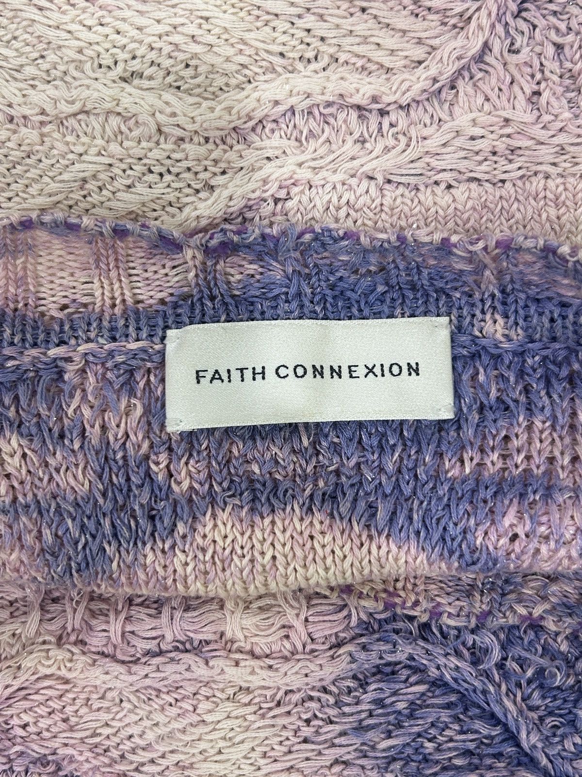 Faith Connexion Wide Neck Metallic Distressed Sweater Size US S / EU 44-46 / 1 - 5 Thumbnail