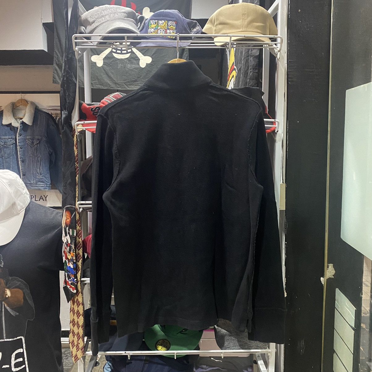 Burberry × Vintage Burberry Black Label Half Zip Button Up Patches Logo Sweater Size US L / EU 52-54 / 3 - 2 Thumbnail