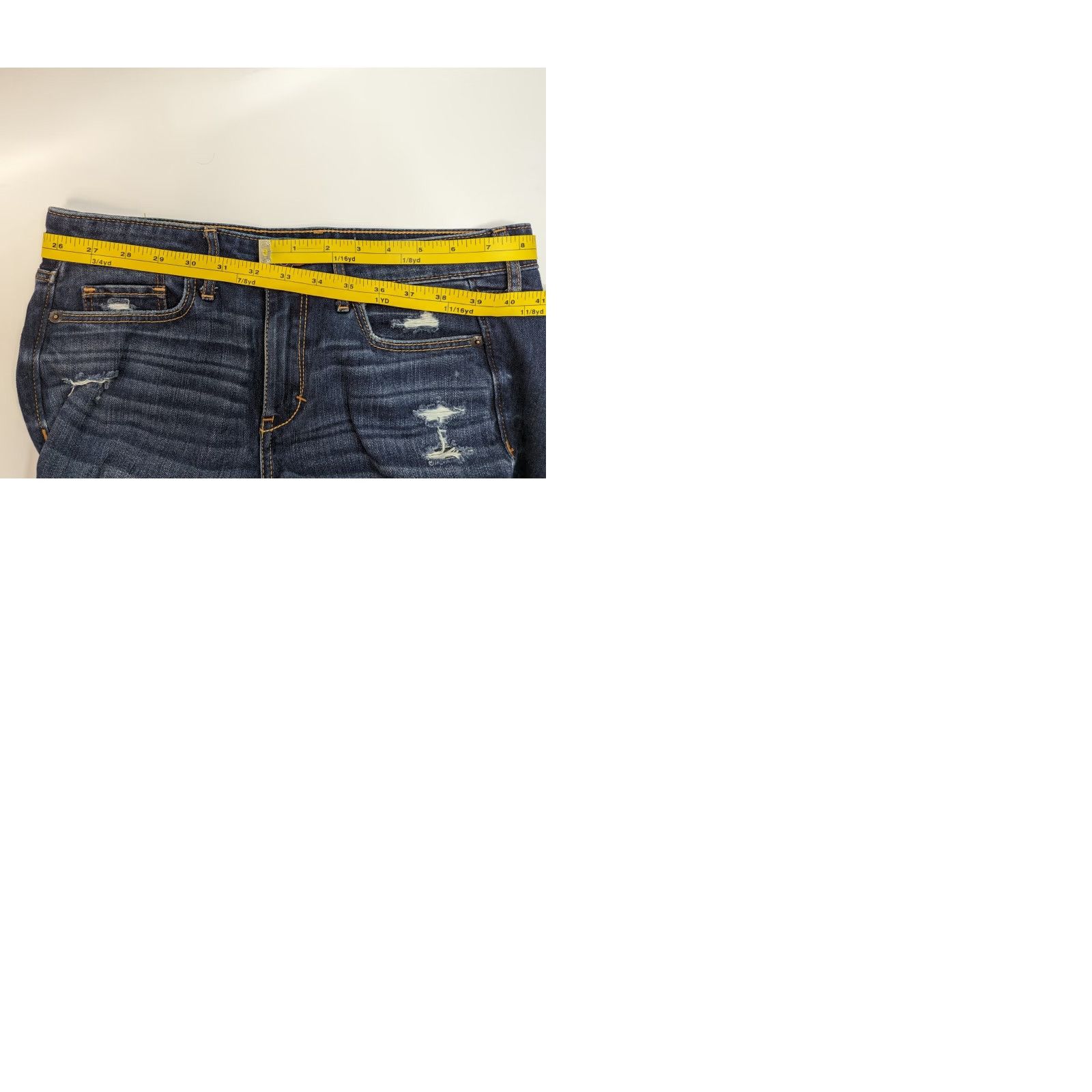 Abercrombie & Fitch Abercrombie & Fitch Jeans Women's Size 4L 27x35 Denim Distressed Blue 5-Pocket Regular Skinny Belts & Zippers Size 27" / US 4 / IT 40 - 9 Thumbnail