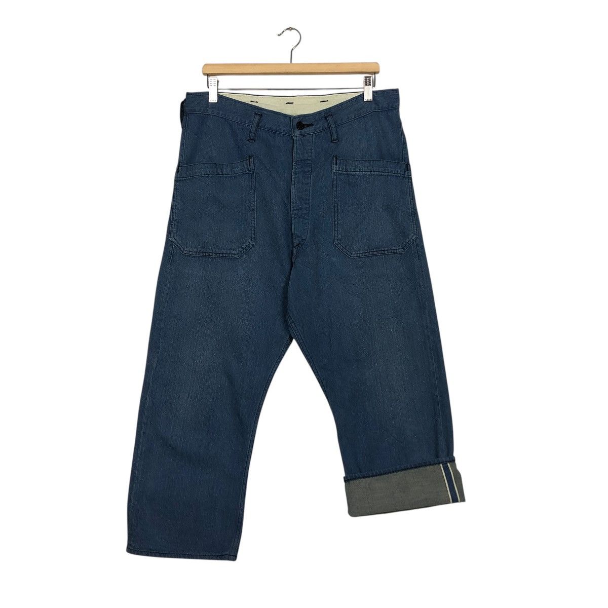 Japanese Brand 🔥VINTAGE CANTON OVERALLS PANTS INDIGO UNION MADE Size US 34 / EU 50 - 15 Thumbnail