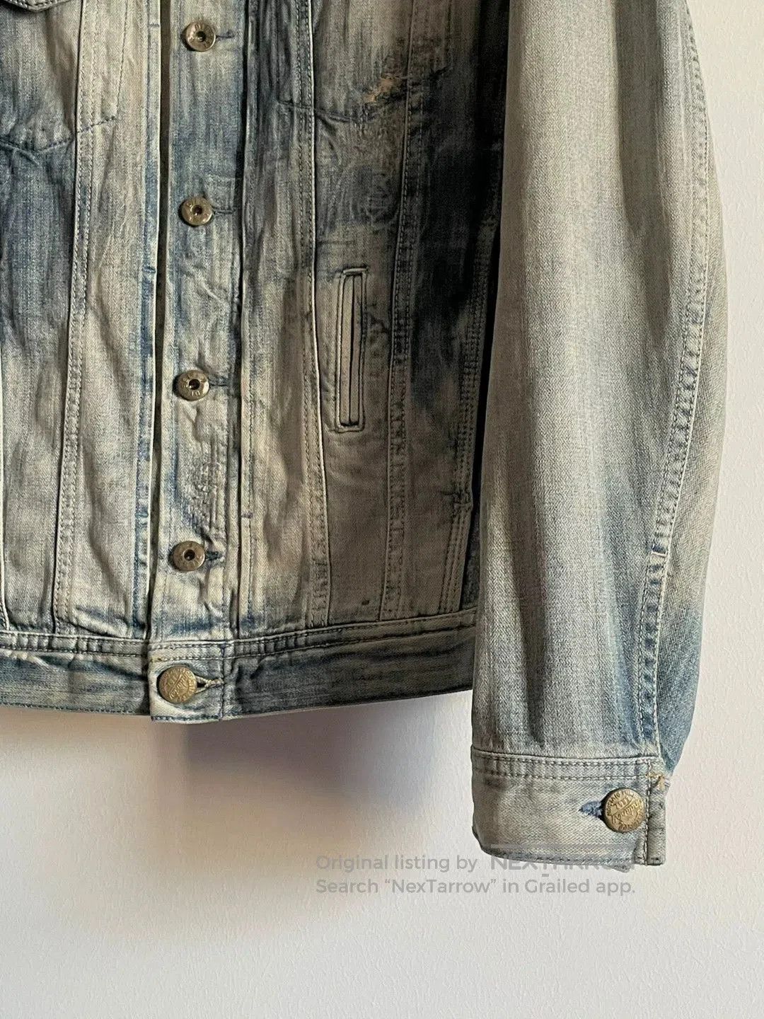 Diesel diesel yellow mud distressed denim jacket. Size US S / EU 44-46 / 1 - 6 Thumbnail