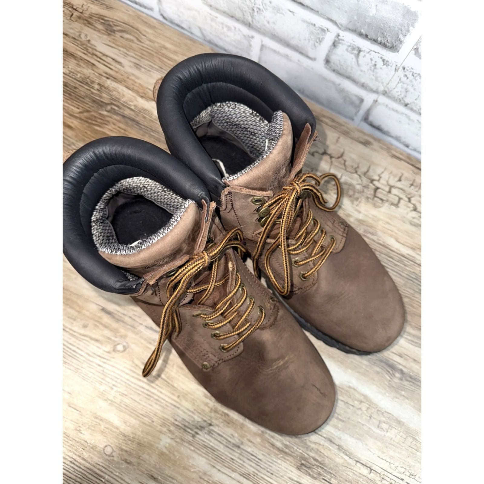 Vintage Rockrooster UNDERWOOD Leather Steel Toe Work Boots Mens 11 Brown Leather Steel Toe Work Boots Mens 11 Brown Size US 11 / EU 44 - 7 Thumbnail