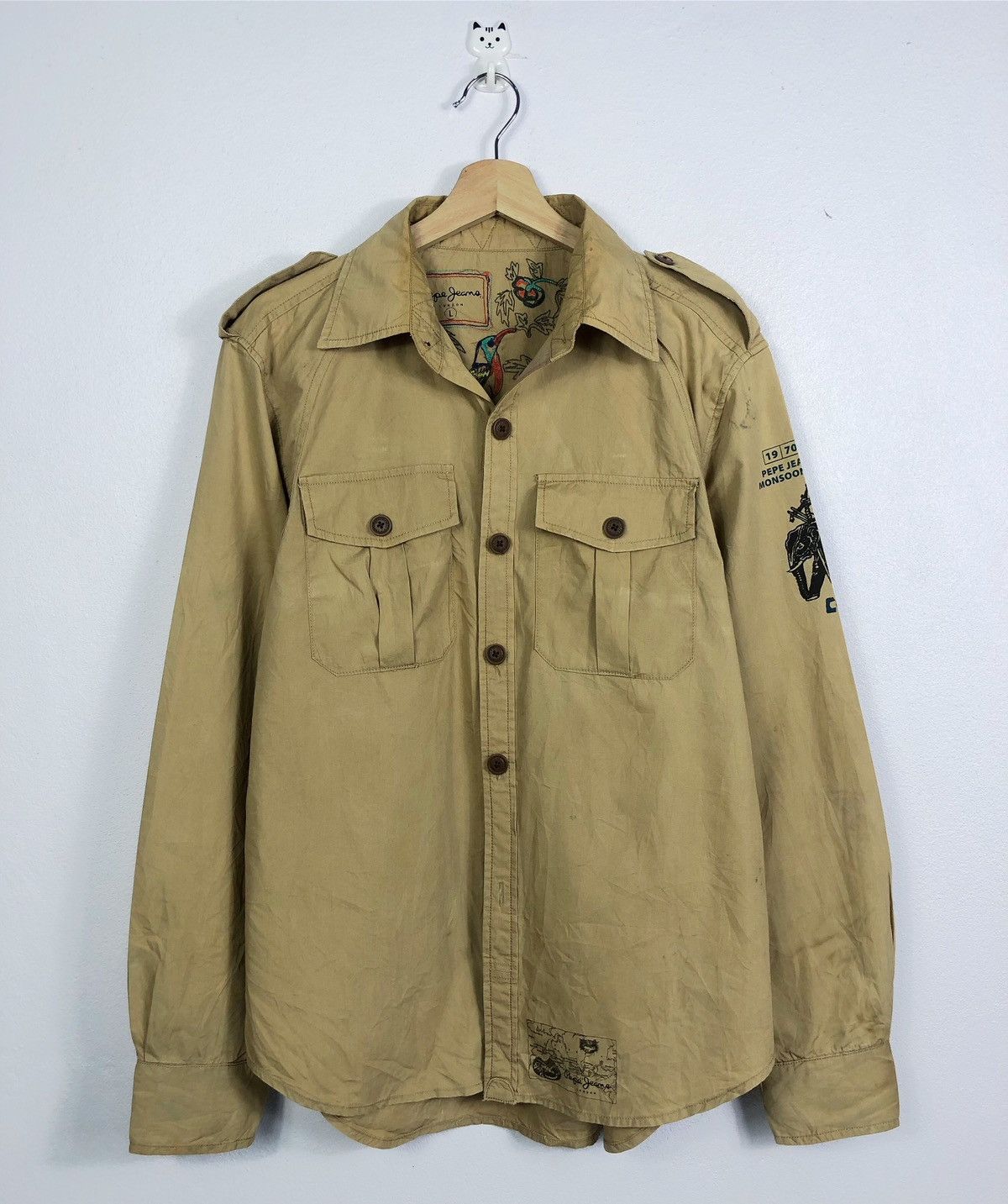 Pepe Jeans Rare Pepe Jeans London Button Ups Shirt Size US L / EU 52-54 / 3 - 1 Thumbnail
