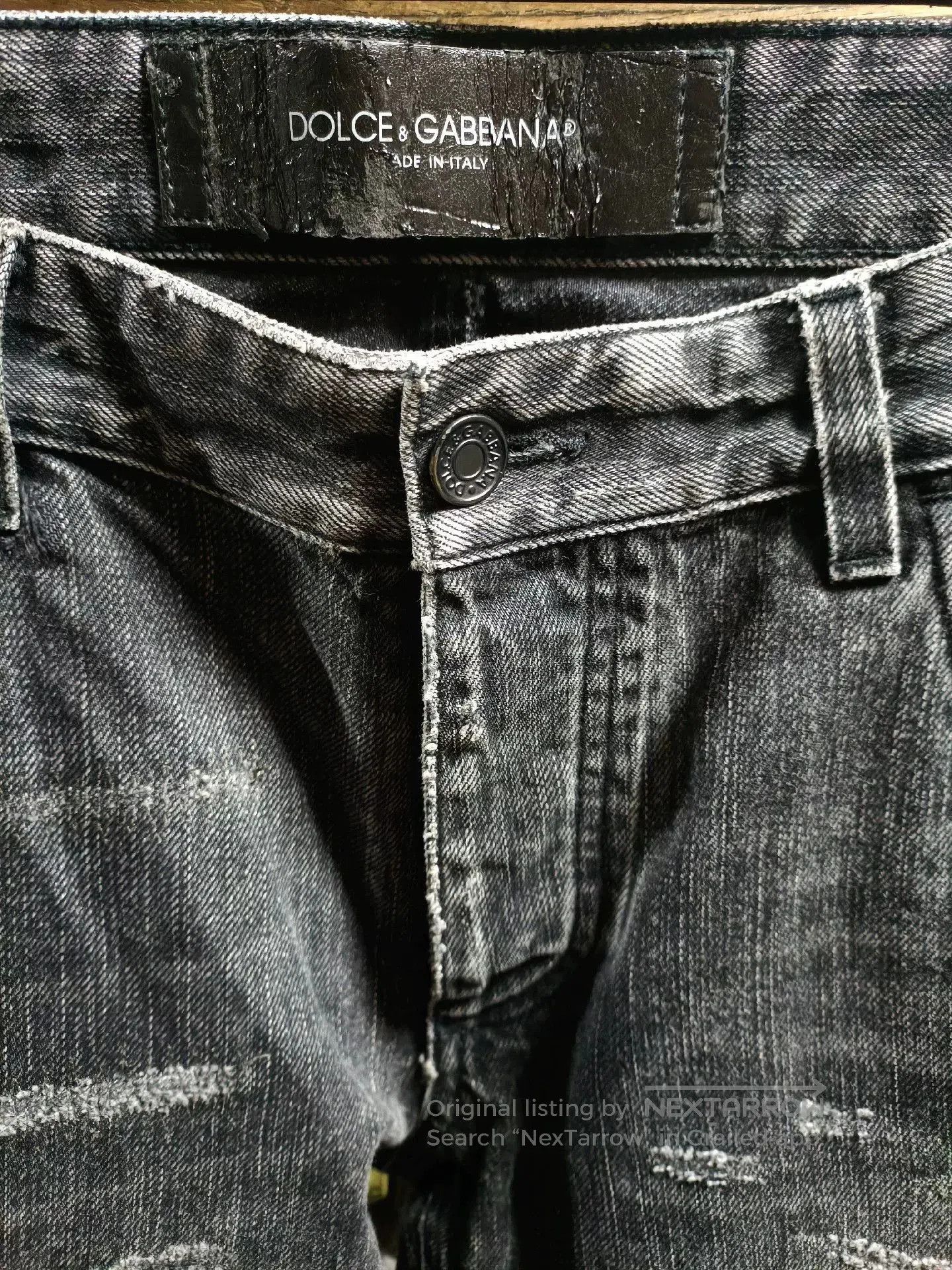 Dolce & Gabbana Dolce & Gabbana Mafia Embroidered Distressed Jeans. Size US 34 / EU 50 - 4 Thumbnail