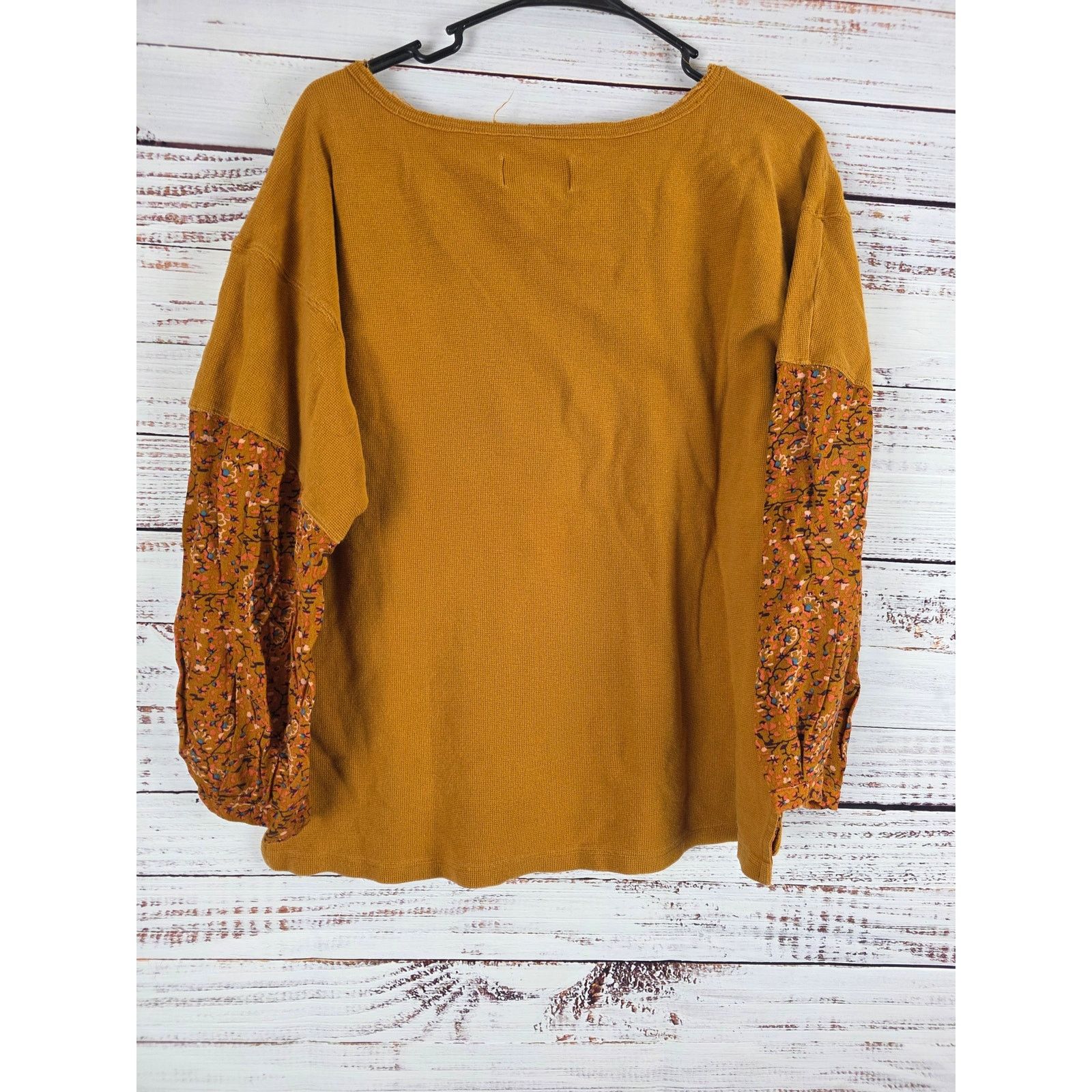 Anthropologie Anthropologie Long Sleeve Boho Top S Womens V Neck Brown Size XS / US 0-2 / IT 36-38 - 6 Thumbnail