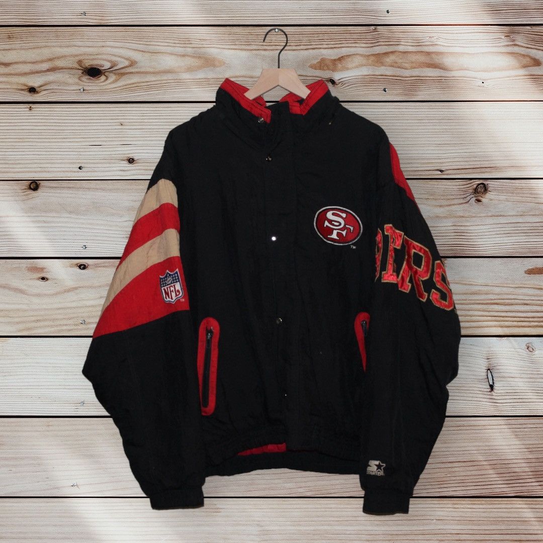 Starter × Vintage Vintage 90s San Francisco 49ers Starter Puffer Jacket Size US XL / EU 56 / 4 - 1 Thumbnail