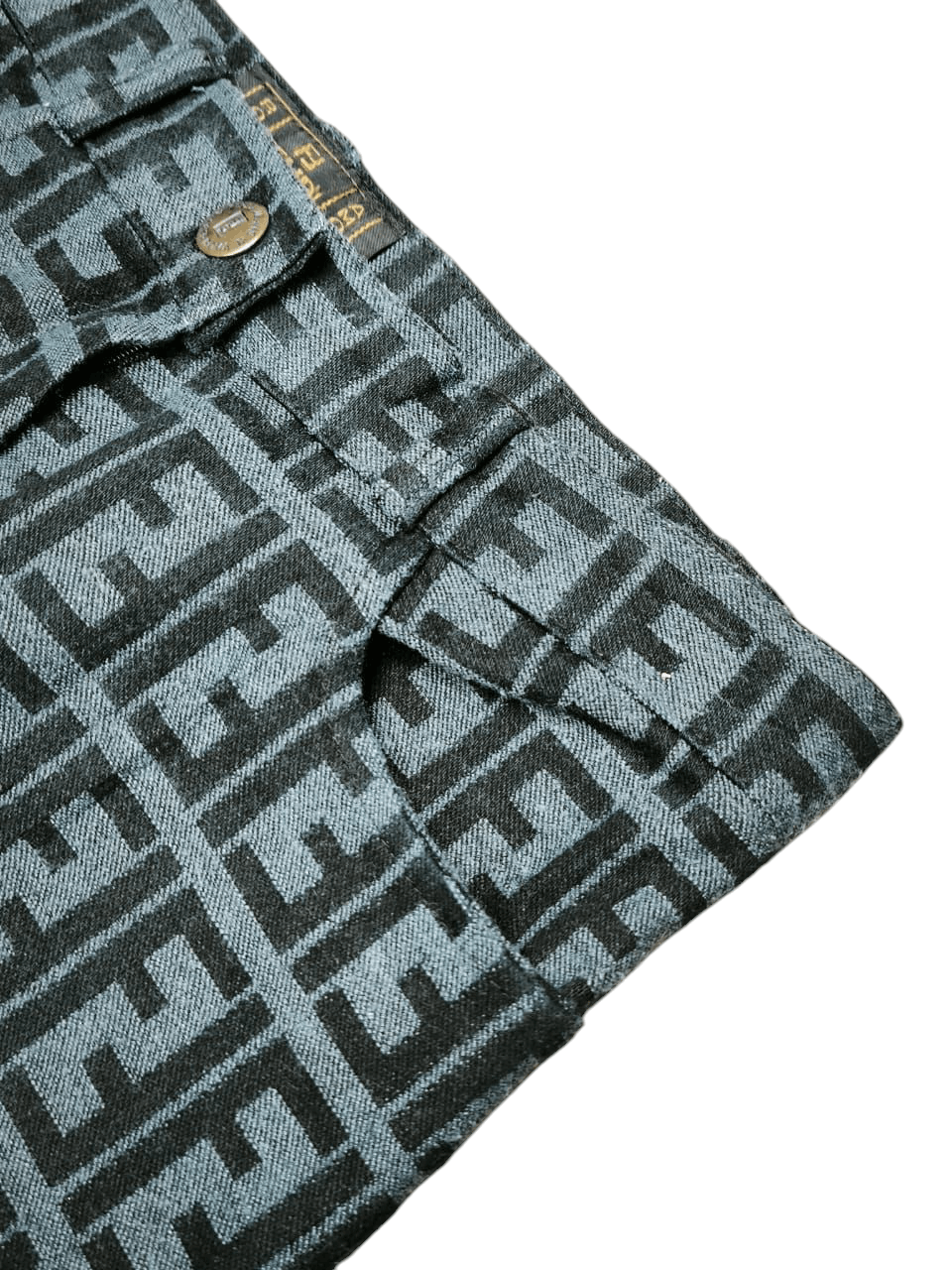 Fendi Vintage FENDI Zucca Monograms grey Black FF Logo Pants Jeans Size 26" / US 2 / IT 38 - 7 Thumbnail