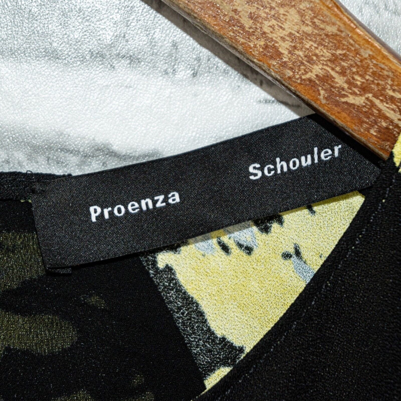 Proenza Schouler Proenza Schouler tie waist Blouse Black Yellow Floral Size 8 Size M / US 6-8 / IT 42-44 - 3 Thumbnail
