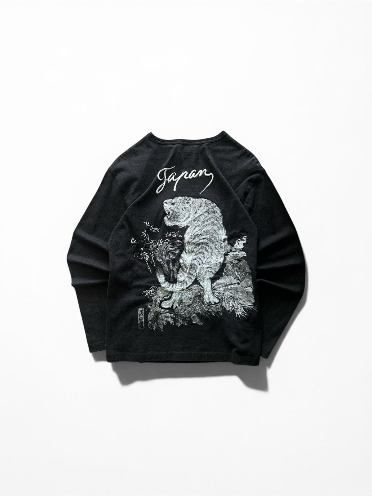 Japanese Brand 💥Sukajan Japan IOLANI Tiger Embroidered Long Sleeve Size US M / EU 48-50 / 2 - 1 Thumbnail