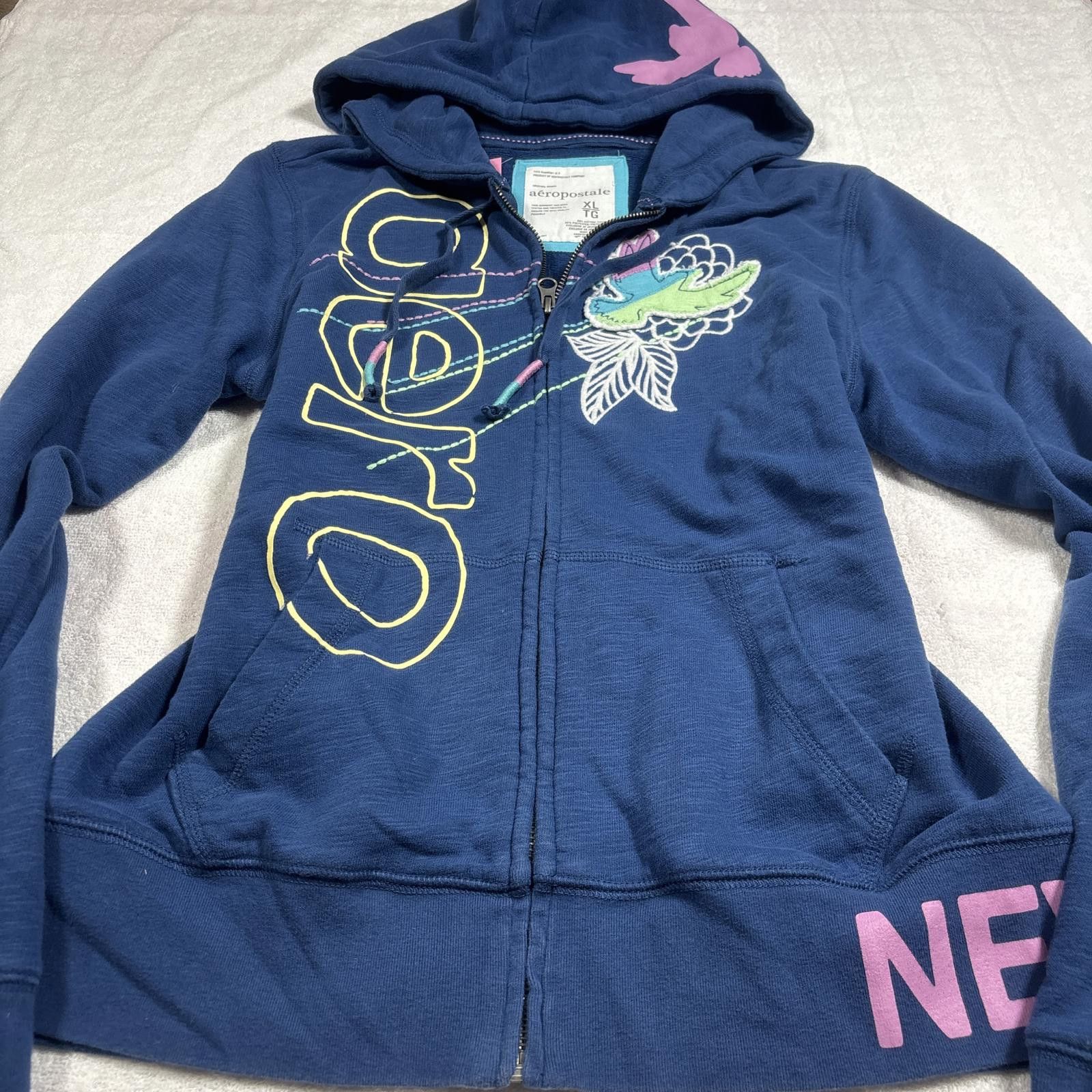 Aeropostale y2k blue aeropostale zip up hoodie Size XL / US 12-14 / IT 48-50 - 1 Thumbnail