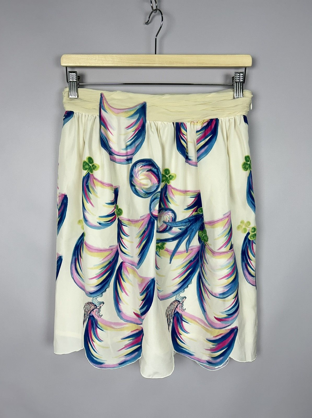 Designer × Japanese Brand × Tsumori Chisato Tsumori Chisato Floral Animal Printed Silk Skirt Size 3 / L Size 32" / US 10 / IT 46 - 11 Thumbnail
