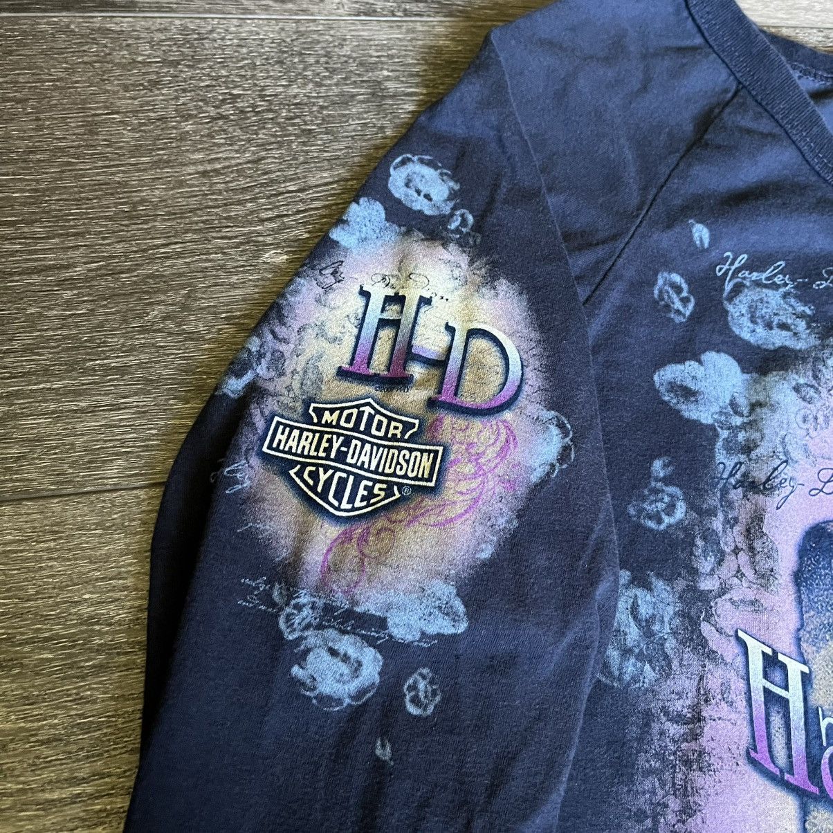 Harley Davidson Vintage Y2K Harley Davidson Big Graphic Print Longsleeve Tee Size L / US 10 / IT 46 - 4 Thumbnail