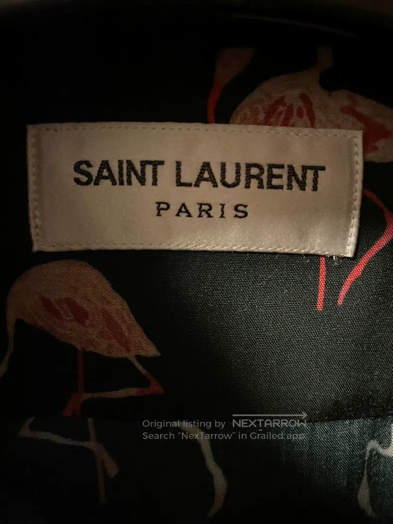 Saint Laurent Paris Saint Laurent Paris size 40 Silk Flamingo Shirt Size US XXS / EU 40 - 2 Thumbnail