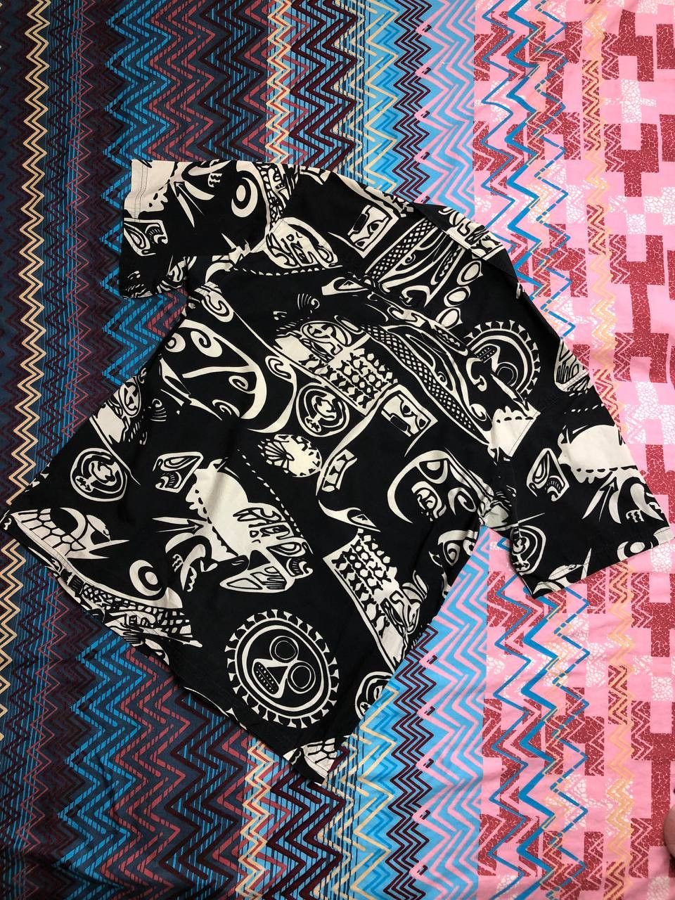 Quiksilver × Vintage Vintage Quicksilver Logo All Over Print Short Sleeve Shirt Size US S / EU 44-46 / 1 - 14 Thumbnail