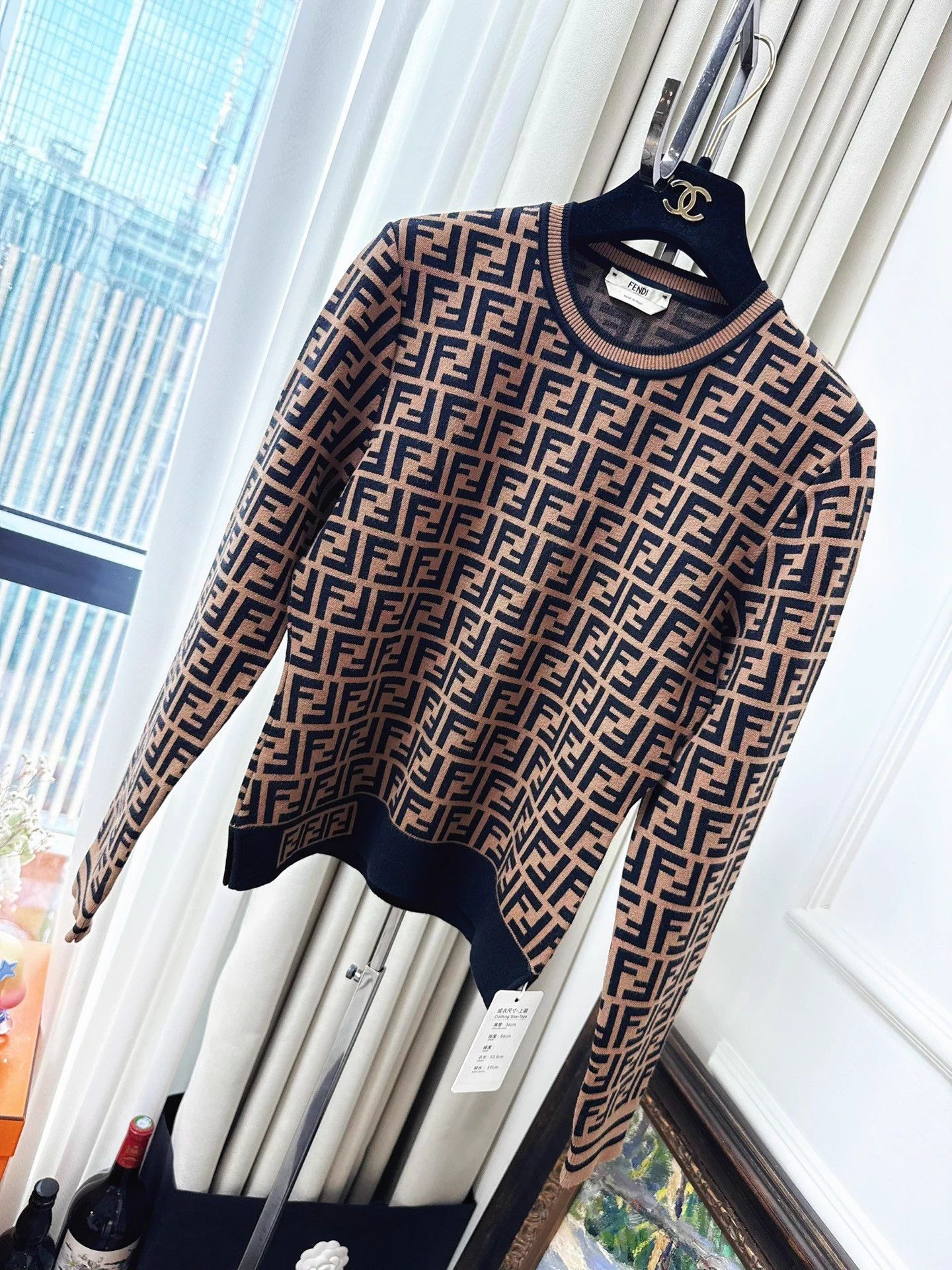 Fendi Fendi Brown FF Monogram Knit Top Size 40 Size M / US 6-8 / IT 42-44 - 5 Thumbnail