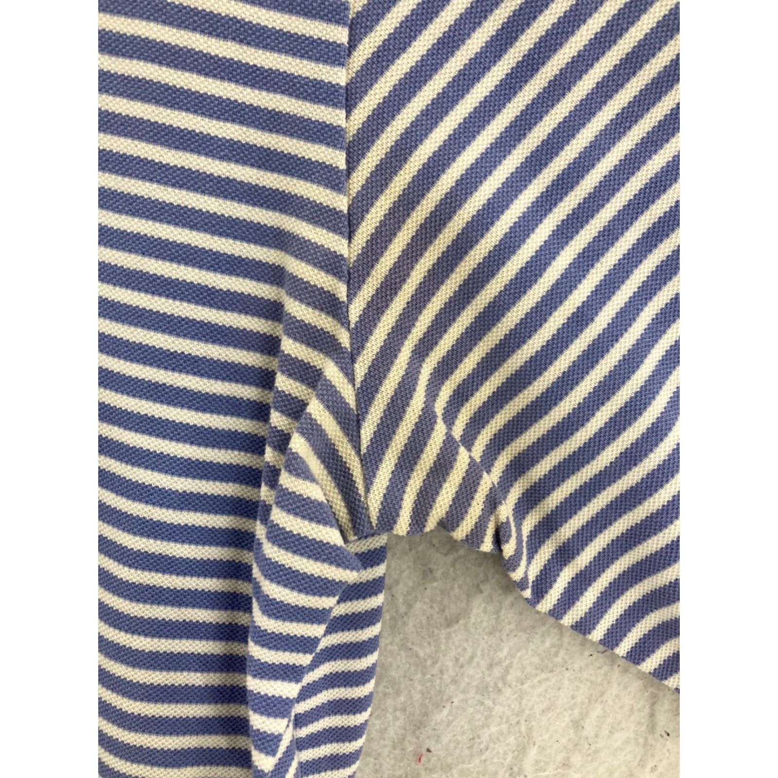 Ralph Lauren Polo Golf Shirt Mens Large Blue Striped Short Sleeve Embroidered Activewear Size US L / EU 52-54 / 3 - 7 Thumbnail