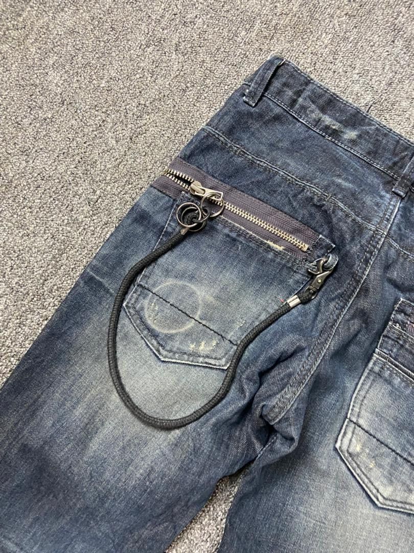 Japanese Brand MOA Denim Brand Zipper Punk Style Tailored Jeans (197) Size US 29 - 2 Thumbnail