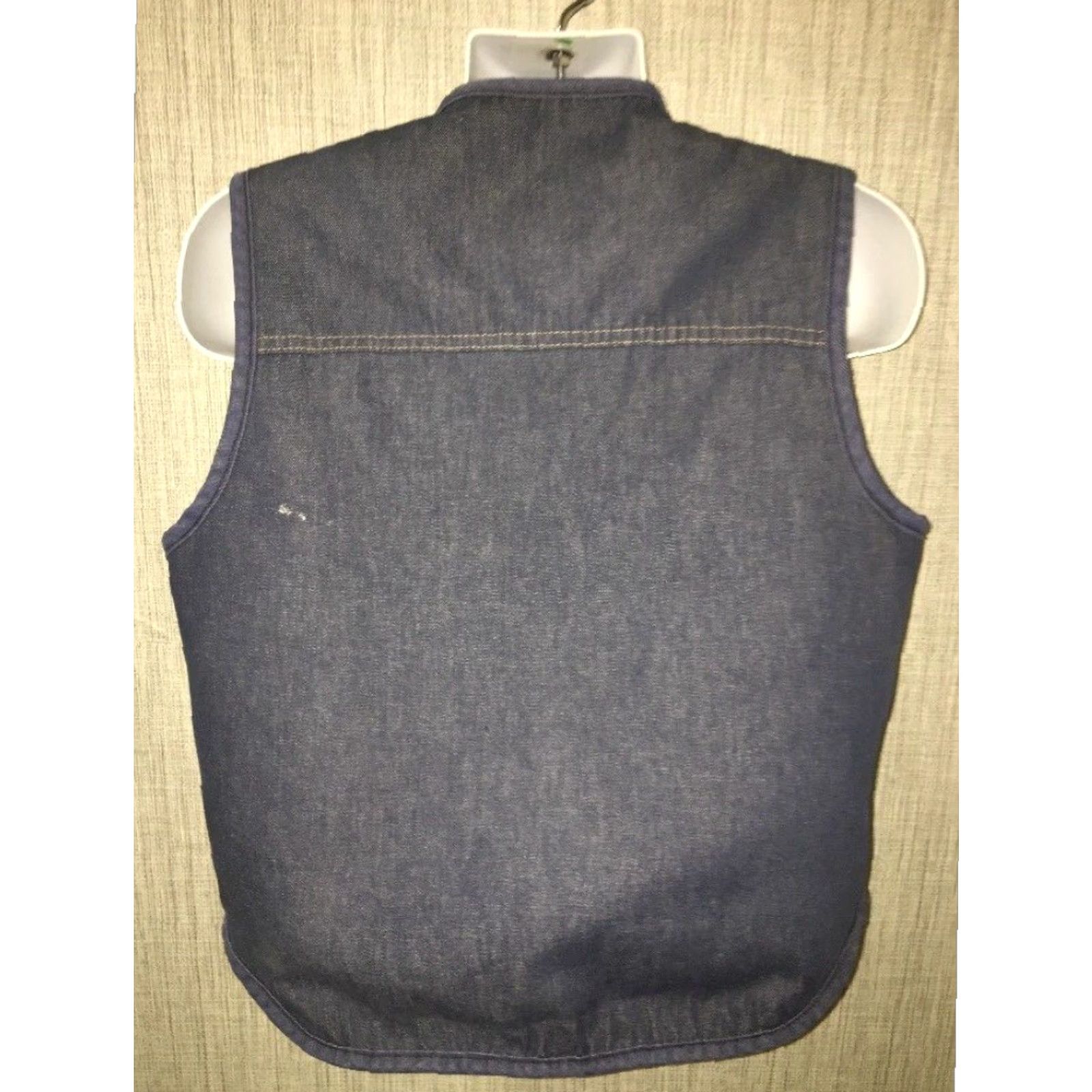 Sears VINTAGE Sears Roebucks Mens Sherpa Lined Button Front Vest Blue Large Size US L / EU 52-54 / 3 - 4 Thumbnail