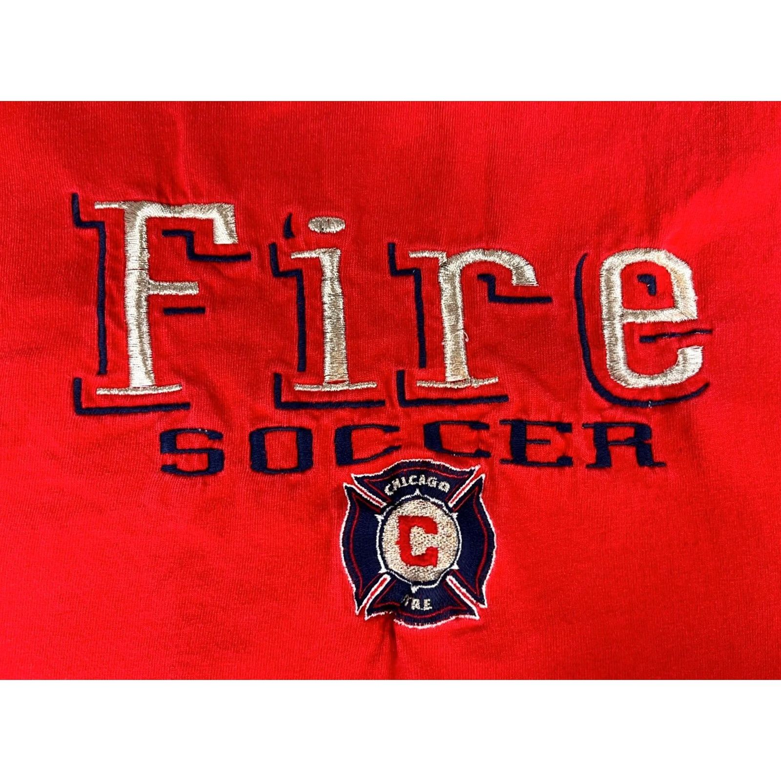 Pro Player VINTAGE Pro Player Chicago Fire Soccer T-Shirt Mens Size M Red Embroidered USA Made in USA 1990s Sports Shirt Size US M / EU 48-50 / 2 - 4 Thumbnail