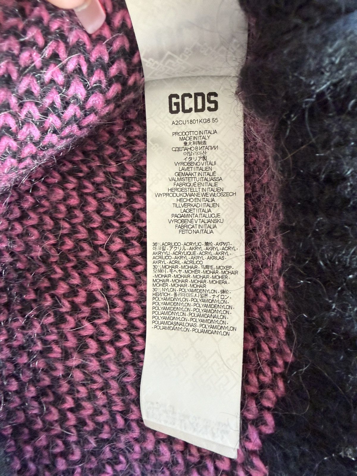 GCDS GCDS Monogram-Pattern Cardigan Pink Size S / US 4 / IT 40 - 6 Thumbnail