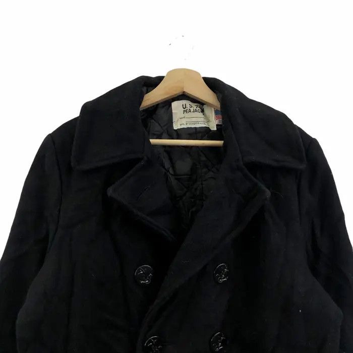 Schott Vtg 90’ SCHOTT NYC 740N Pea Coat Jacket Made In USA Heavy Size L / US 10 / IT 46 - 2 Thumbnail