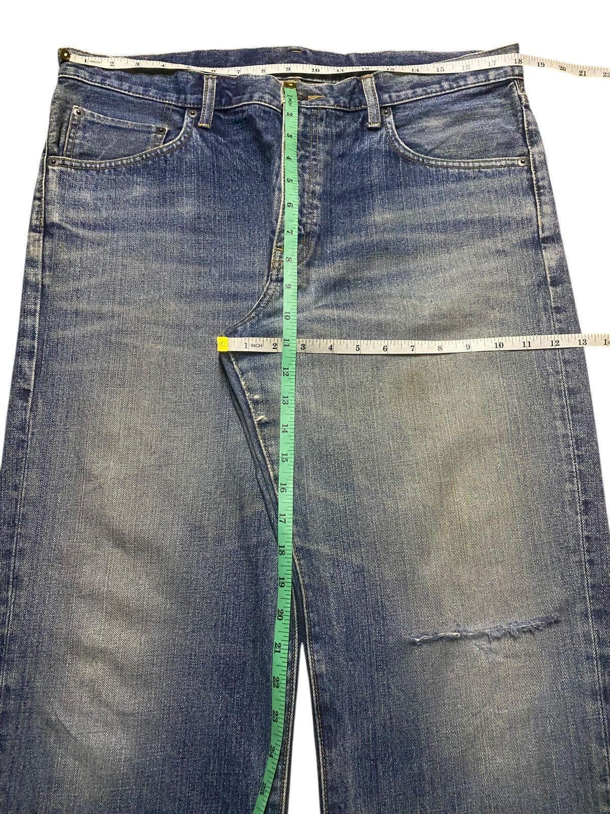 Japanese Brand Vintage Japanese Brand Uniqlo Mud Wash Distressed Jeans Size US 36 / EU 52 - 10 Thumbnail