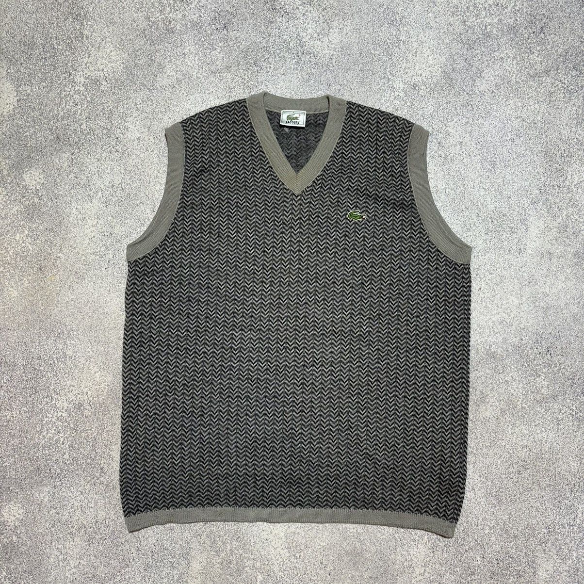 Lacoste × Vintage Lacoste Mens Wool Jumper V Vest Grey size 4 Size US M / EU 48-50 / 2 - 1 Thumbnail