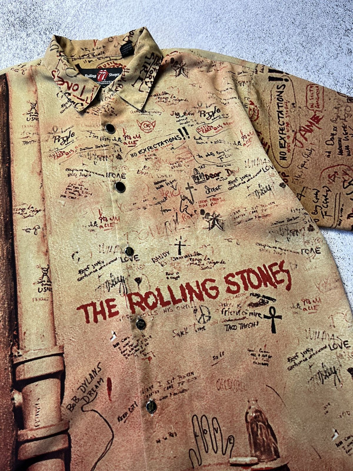 The Rolling Stones Rare 2002 The Rolling Stones "beggers banquet" button up Size US XXL / EU 58 / 5 - 9 Thumbnail