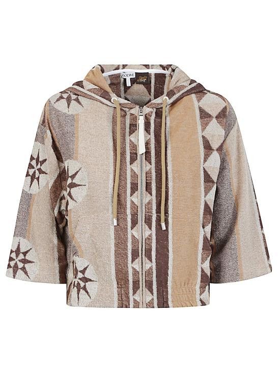 Loewe LOEWE Women Hoodies S616Y25X13 3046 Beige Size M / US 6-8 / IT 42-44 - 1 Thumbnail