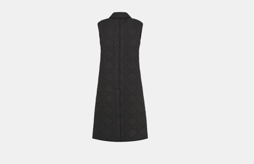 o1w1db10824 2-in-1 Sleeveless Coat in Beige Black