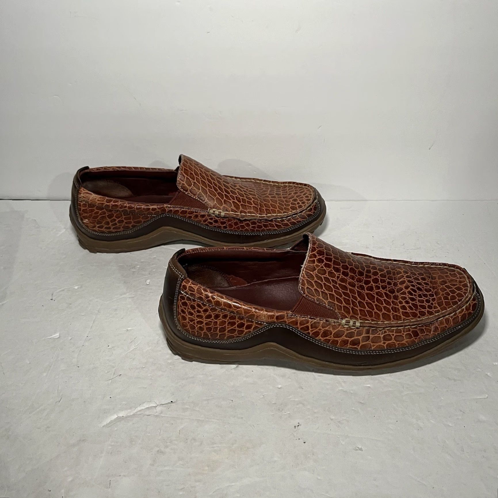 Cole Haan Cole Haan Tucker Venetian Croc Embossed Leather Slip On Brown Loafer Tan Sz 10 M Size US 10 / EU 43 - 5 Thumbnail