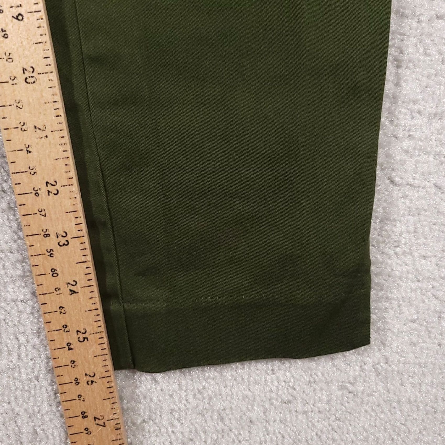 Old Navy Old Navy Skinny Chino Pants Womens 6 Green Elastic Waist Side Zip Ankle Women's Size 28" / US 6 / IT 42 - 7 Thumbnail