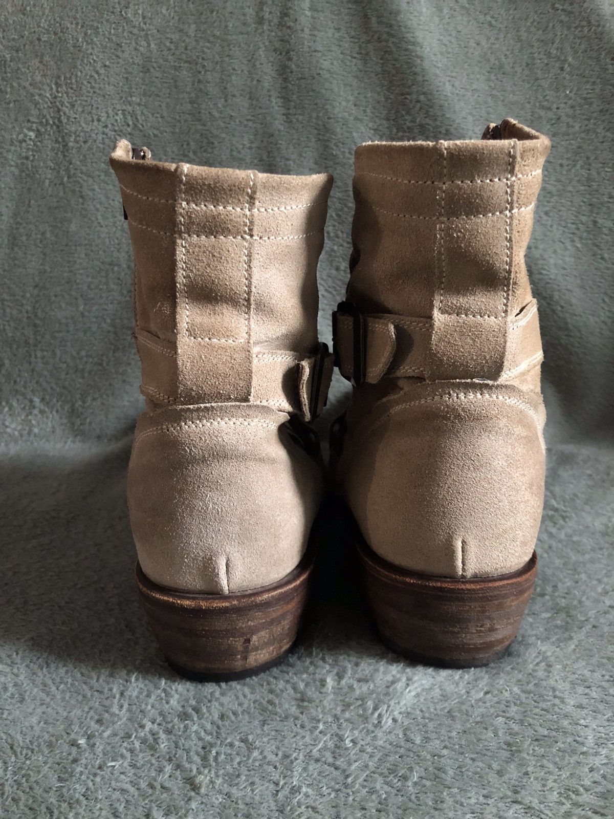 Sendra Sendra Suede Boots Beige Biker Western Ankle Boots US 8.5 Size US 8.5 / EU 41-42 - 7 Thumbnail